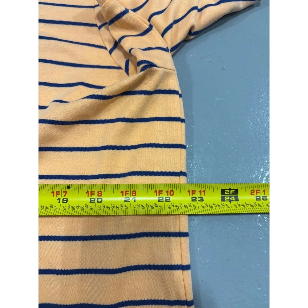Polo Ralph Lauren Mens XL Classic Fit Striped Short Sleeve Polo Shirt Orange